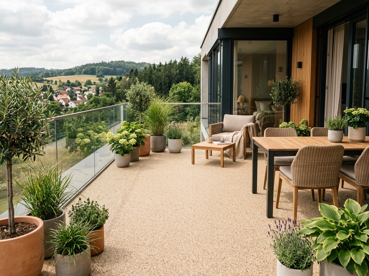 Steinteppich auf einer Terrasse in Gütersloh